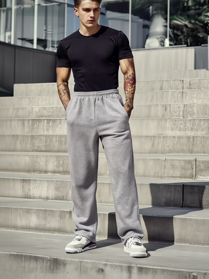 Athletic Stretch Pants Grey