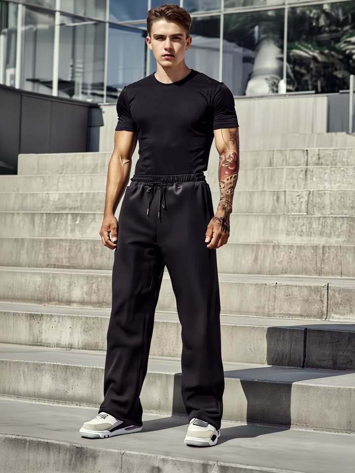 Athletic Stretch Pants Black
