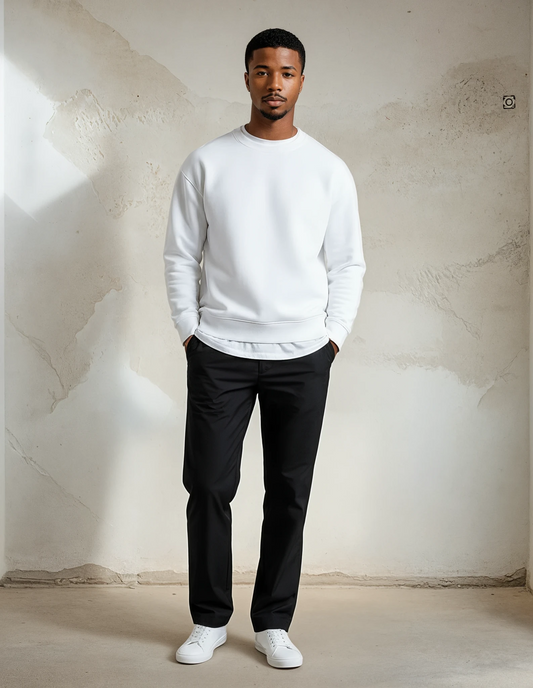 The Icon Crew Sweater White